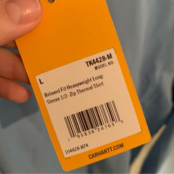 NWT Carhartt Men’s Relaxed Fit Heavyweight Long Sleeve 1/2 Zip Thermal Shirt - Picture 3 of 6